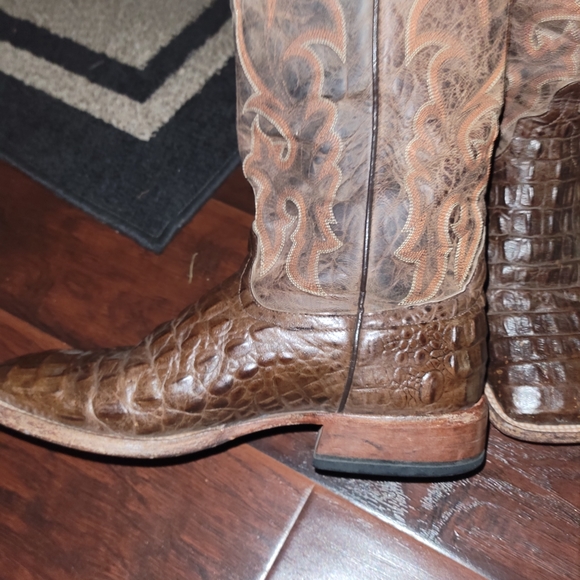 Horse Power by Anderson Bean Crocodile Print Cowboy Boots HP1070 (Men's Size 10) - Picture 4 of 8
